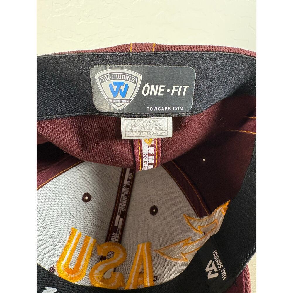Arizona State University Sun Devils Flex Fit Men's Hat- Top‎ of the World- EUC - Picture 5 of 5